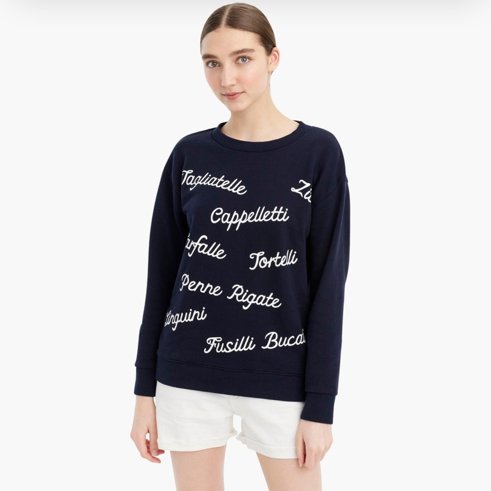 J Crew Pasta Sweatshirt
